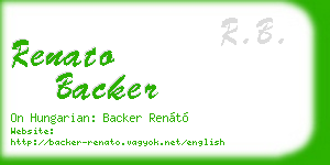 renato backer business card